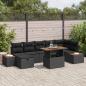 Preview: ARDEBO.de - Garten-Sofa-Set 8 Stk. Schwarz Poly-Rattan