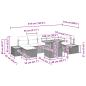 Preview: Garten-Sofa-Set 8 Stk. Schwarz Poly-Rattan