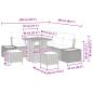 Preview: Gartensofa-set mit Kissen 8 pcs Schwarz
