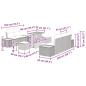 Preview: Garten-Sofa-Set mit Kissen 8 pcs Beige und Hellgrau