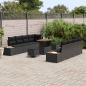 Preview: 11-teiliges Garten-Sofa-Set mit Kissen Schwarz Poly-Rattan Akazie