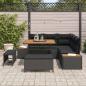 Preview: Gartensofa-set 8 stk. 7-Sitzanzahl Schwarz Poly Rattan