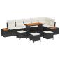 Preview: Gartensofa-set 10 stk. 9-Sitzanzahl Schwarz Poly Rattan