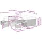 Preview: Gartensofa-set mit Kissen mit Speicher 12 pcs Beige Poly Rattan