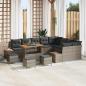 Preview: ARDEBO.de - 13-teiliges Garten-Sofa-Set mit Kissen Grau Poly-Rattan Akazie