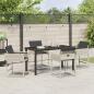 Preview: 5-teiliges Garten-Ess-Set mit Kissen in Hellgrau aus Poly-Rattan