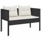 Preview: Garten-Sofa-Set Schwarz Synthetisches Rattan Mittel