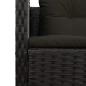Preview: Outdoor-Sofa-Set - Schwarz Rattan, Holz Mittel Langlebig