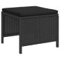 Preview: Outdoor-Sofa-Set - Schwarz Rattan, Holz Mittel Langlebig