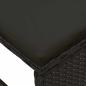 Preview: Outdoor-Sofa-Set - Schwarz Rattan, Holz Mittel Langlebig