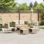 Preview: ARDEBO.de - Outdoor Sofa Set Beige und Creme Rattan und Stoff Mittel