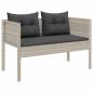 Preview: Garten-Sofa-Set Hellgrau und Dunkelgrau