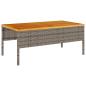Preview: Outdoor-Sofa-Set Grau und Marineblau Rattan mit Metallrahmen