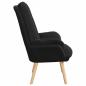 Preview: Sessel Schwarz 69 x 74 x 93 cm Sherpa-Stoff