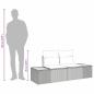 Preview: Gartensofa 2-Sitzer mit Stauraum und Kissen Schwarz Poly Rattan