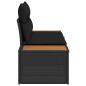 Preview: Gartensofa Schwarz 184 x 62 x 85cm Poly-Rattan