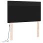 Preview: LED Kopfteil Schwarz 90 cm Kunstleder