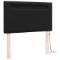 Preview: LED Kopfteil Schwarz 90 cm Kunstleder