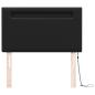 Preview: LED Kopfteil Schwarz 90 cm Kunstleder