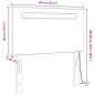 Preview: LED Kopfteil Schwarz 90 cm Kunstleder