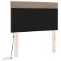 Preview: LED Kopfteil Cappuccino 100 cm Kunstleder