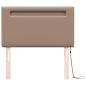 Preview: LED Kopfteil Cappuccino 100 cm Kunstleder