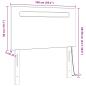 Preview: LED Kopfteil Cappuccino 100 cm Kunstleder