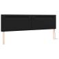 Preview: LED Kopfteil Schwarz 200 cm Kunstleder