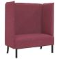 Preview: Hochlehner Sofa Burgunderrot 109x56x121 cm Stoff