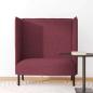 Preview: Hochlehner Sofa Burgunderrot 109x56x121 cm Stoff