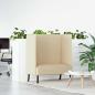 Preview: ARDEBO.de - Hochlehner Sofa Creme 109x56x121 cm Stoff