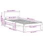 Preview: Bettgestell mit Kopfteil Wachsbrown 90x200 cm Massivholz Kiefer