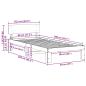 Preview: Bettgestell mit Kopfteil Wachsbrown 80x200 cm Massivholz Kiefer