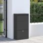Preview: Paketdrop-Box mit Speicher Schwarz 44 x 22 x 82 cm Stahl