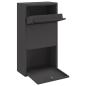 Preview: Paketdrop-Box mit Speicher Schwarz 44 x 22 x 82 cm Stahl