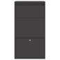 Preview: Paketdrop-Box mit Speicher Schwarz 44 x 22 x 82 cm Stahl