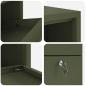 Preview: Paketdropbox Olivgrün 44x22x82 cm Stahl