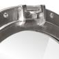 Preview: Bullaugen-Spiegel Wandmontage Ø23 cm Aluminium und Glas