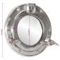 Preview: Bullaugen-Spiegel Wandmontage Ø23 cm Aluminium und Glas