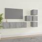 Preview: ARDEBO.de - 6-tlg. TV-Schrank-Set Grau Sonoma Holzwerkstoff