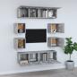 Preview: 8-tlg. TV-Schrank-Set Grau Sonoma Holzwerkstoff