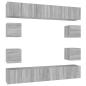 Preview: 10-tlg. TV-Schrank-Set Grau Sonoma Holzwerkstoff