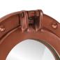 Preview: Bullaugen-Spiegel Wandmontage Ø23 cm Aluminium und Glas