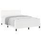 Preview: Boxspringbett mit Matratze Weiß 140x190 cm Kunstleder