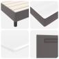 Preview: Boxspringbett mit Matratze Grau 200x200 cm Kunstleder