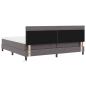 Preview: Boxspringbett mit Matratze Grau 200x200 cm Kunstleder
