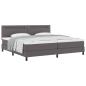 Preview: Boxspringbett mit Matratze Grau 200x200 cm Kunstleder