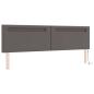 Preview: Boxspringbett mit Matratze Grau 200x200 cm Kunstleder