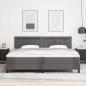 Preview: Boxspringbett mit Matratze Grau 200x200 cm Kunstleder