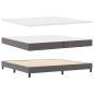 Preview: Boxspringbett mit Matratze Grau 200x200 cm Kunstleder